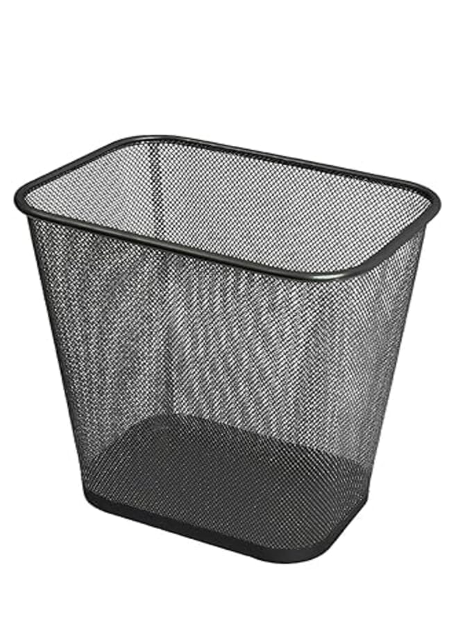 Mesh Wastebasket Trash Can for Home and Office Workspace, Metal Office Trash Can Rectangular-Shaped 30 * 22cm (1pc)